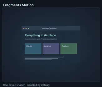Fragments Motion Resize