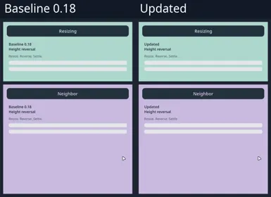 Native Resize Height Comparison