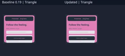 Native Resize Material Triangles Comparison