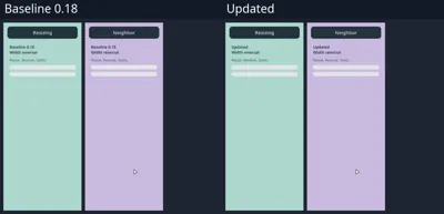 Native Resize Width Comparison