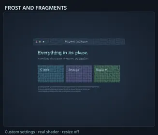 Profile Frost And Fragments
